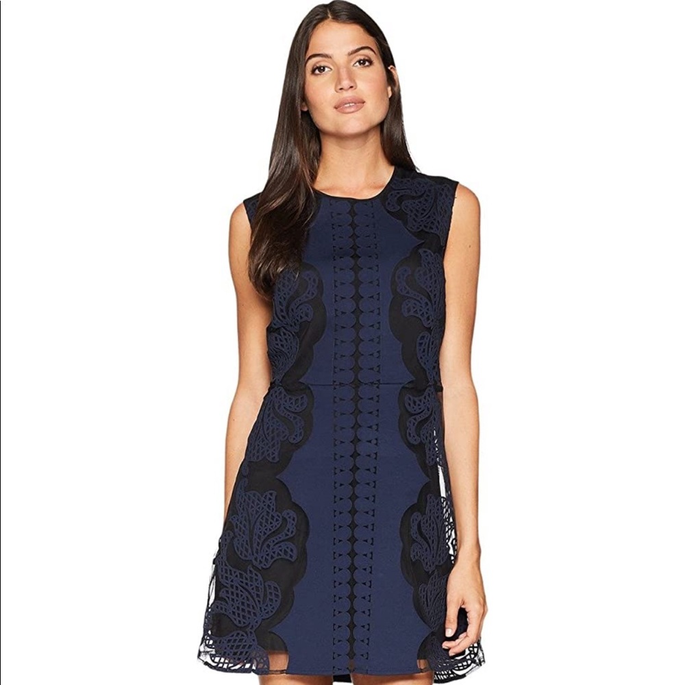 Juicy Couture Black Label Blue / Black Dress XS